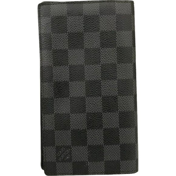 291226AZ (L3) Louis Vuitton Wallet Long Porte Feiulle Brazza Black Damier Graphi - Picture 2 of 9